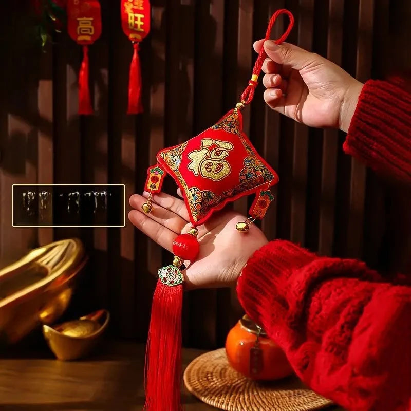 Traditional Chinese New Year Lanterns Hanging Strings Bell Decor - Spring Festival Ornament