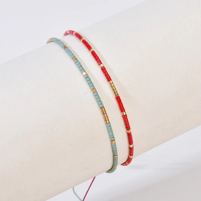 Minimalist Beaded Bracelets for Women & Men – Handmade Bohemian Jewelry Set