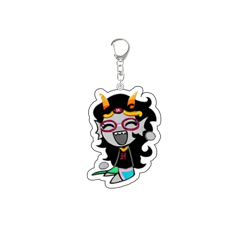 Game Keychain Set for Backpack Accessories - Roxy Lalonde, Dirk Strider & Friends