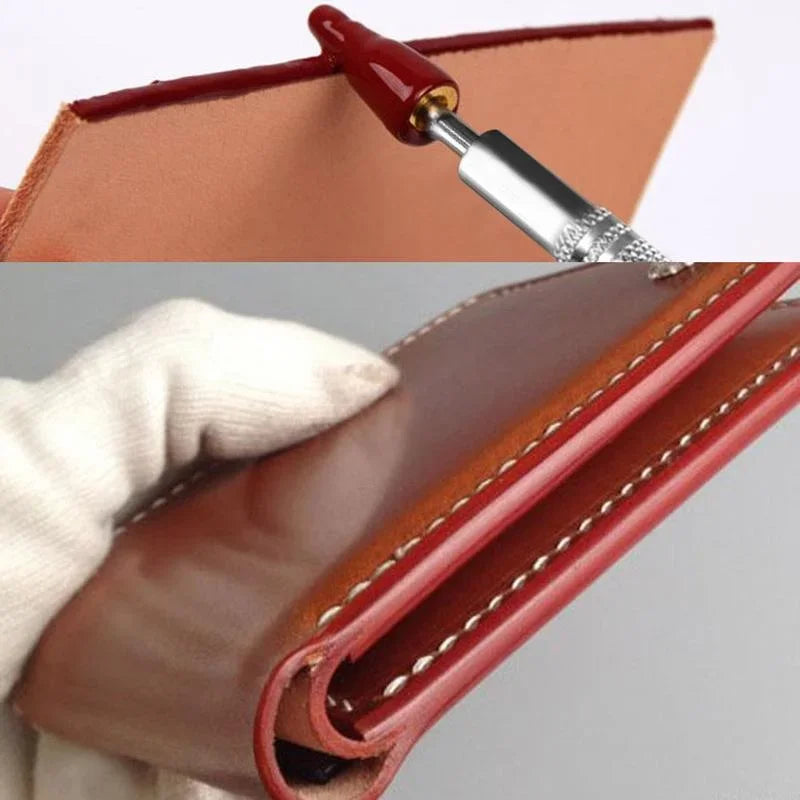 Leather Edge Oil Gluing Pen Double Head Brass Paint Roller Tool for LeatherCraft
