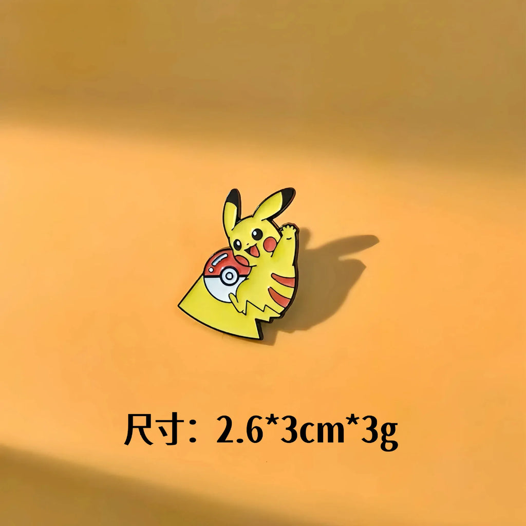 Pokemon Brooch Pikachu Metal Badge Anime Cartoon Clothes Backpack Decoration Accessories