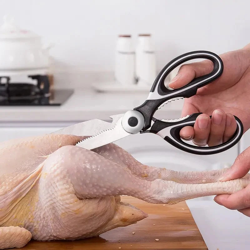 Multifunctional Stainless Steel Kitchen Scissors for Food Cutting - Pizza & Salad Slicing