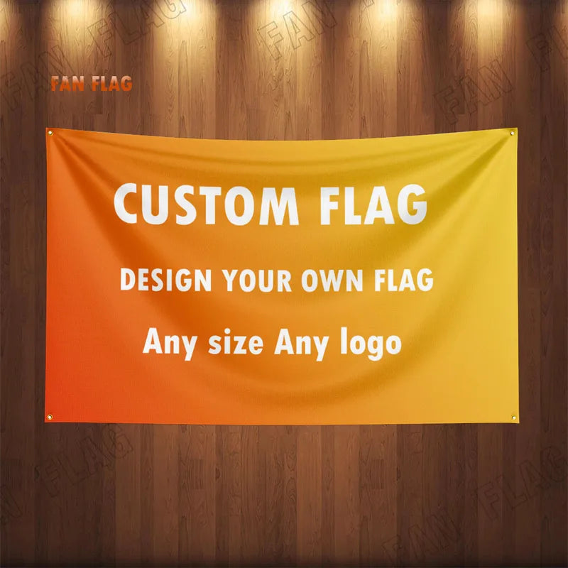 Custom Logo Flag Banner - Car Motorcycle Team or Company Decoration