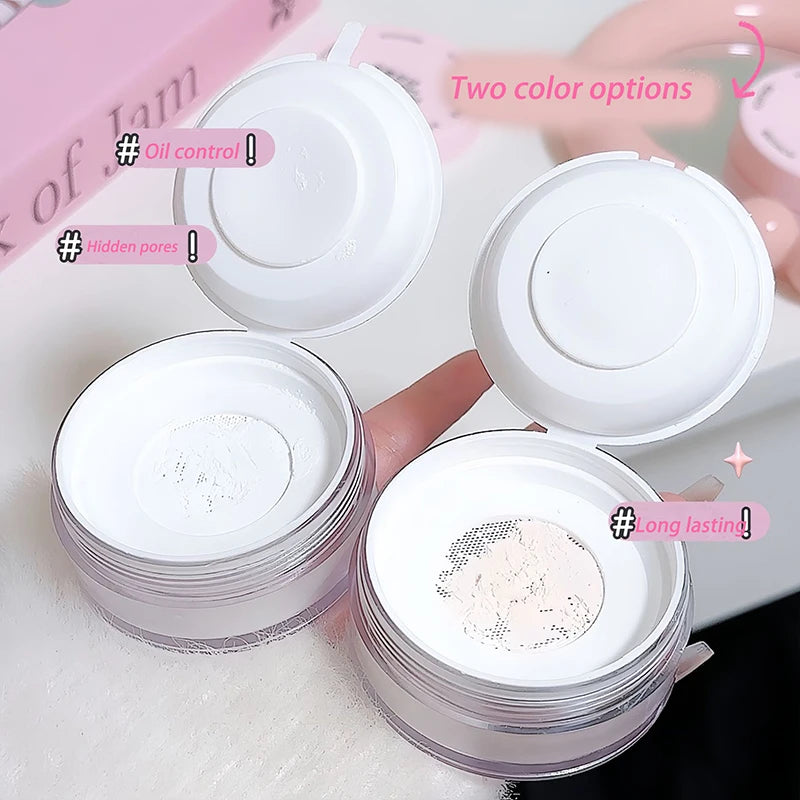 Translucent Loose Powder Makeup Set with Oil Control & Matte Finish - 35g