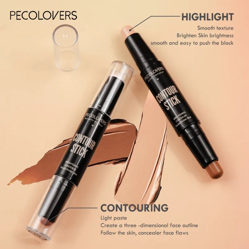 Double-Ended Facial Makeup Concealer Stick Lightweight Cosmetic Tool