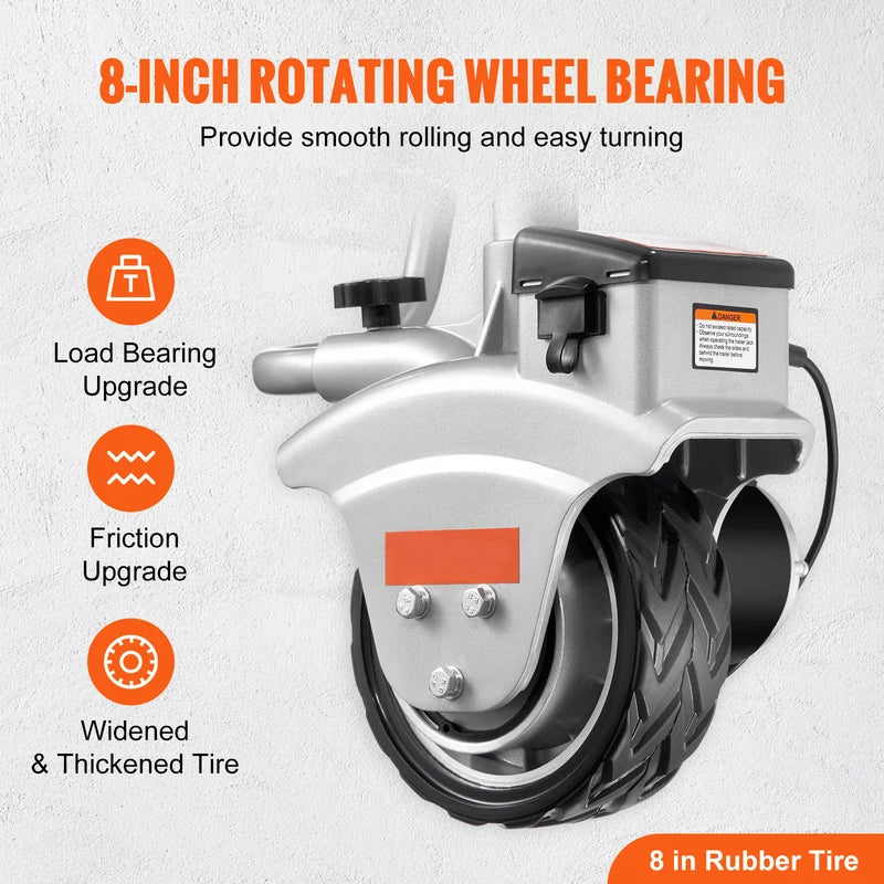 Electric Trailer Dolly 5000 lbs Capacity with 12V Motor & Adjustable Height