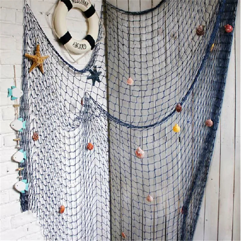 Nautical Fishing Net Wall Decor Marine Theme Wall Hanging Room Ornament
