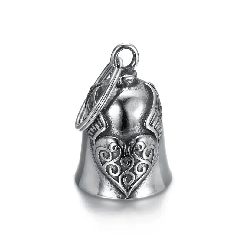 Motorcycle Bell Pendant Necklace Punk Lucky Jewelry for Men