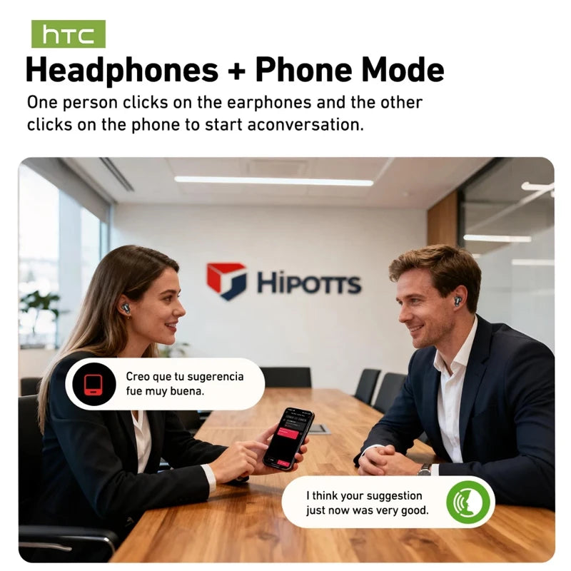 Wireless Bluetooth Earphones with Real-Time Translation and Noise Reduction