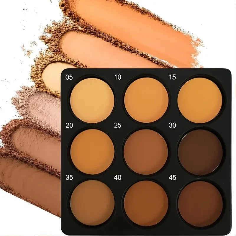 Dark Skin 9-in-1 Waterproof Face Palette - Contour, Concealer, Bronzer & Highlighter