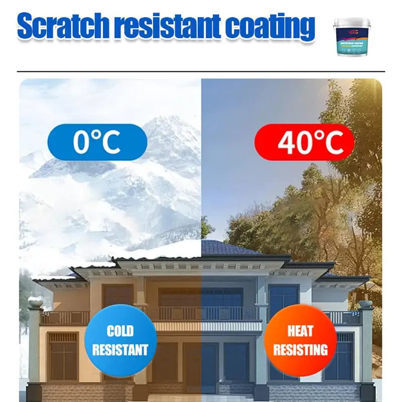 Water-Based Polyurethane Waterproof Coating for Exterior Walls & Roofs - Leak Repair, Eco-Friendly, 300g-1000g