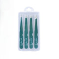Stainless Steel Tweezers Set for Precision Eyebrow and Hair Removal with Travel Case