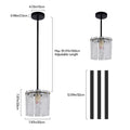 Crystal Glass Pendant Ceiling Light Fixture for Living Room & Bedroom