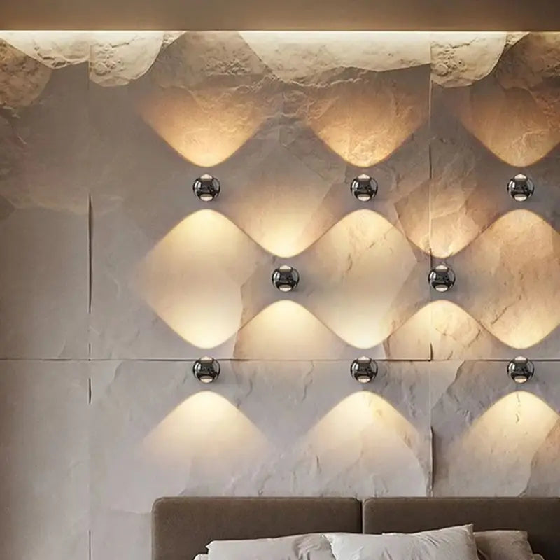 Modern Aluminum Wall Light with Glass Shade for Living Room Bedroom Corridor
