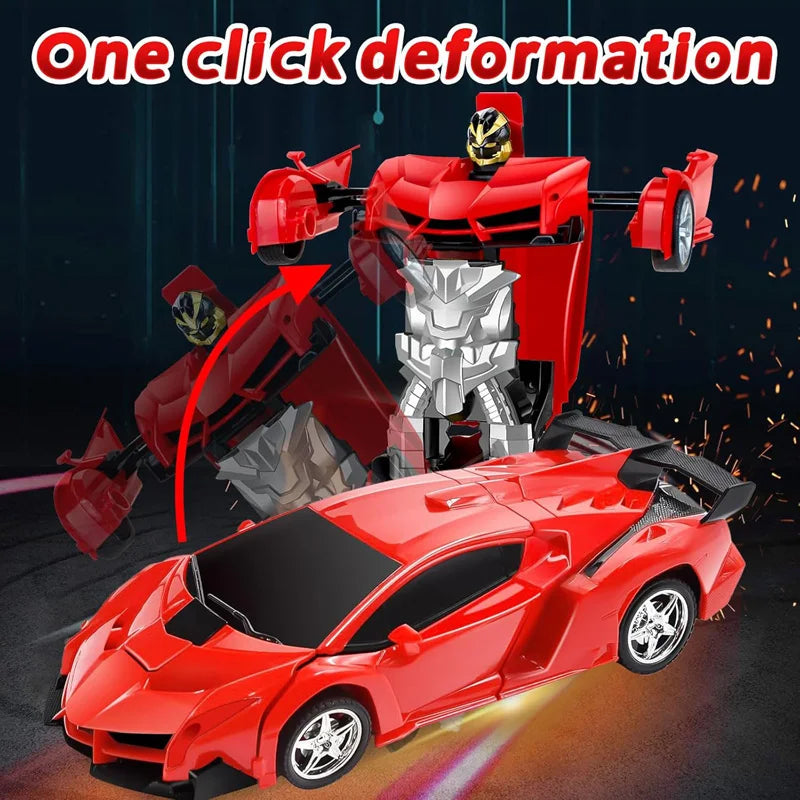 Remote Control RC Car 2-in-1 Transformation Robot Sports Vehicle Kids Toy Gift
