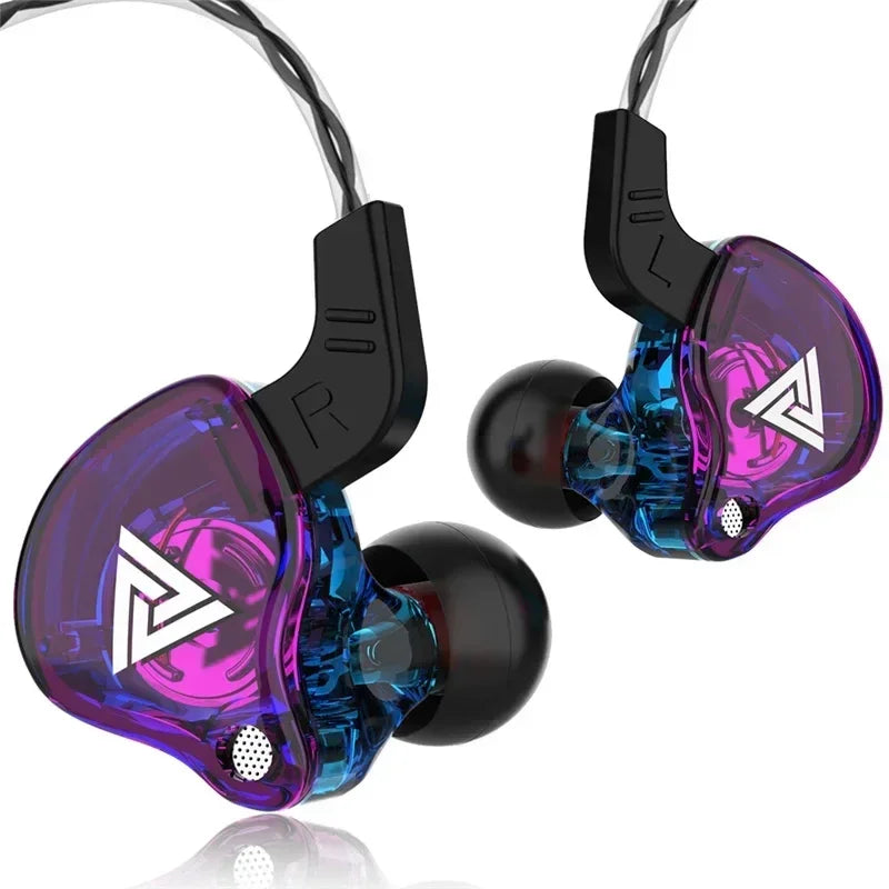 In Ear Headphones with Microphone 6 Dynamic Drivers HiFi Stereo Earbuds for Sport & Music