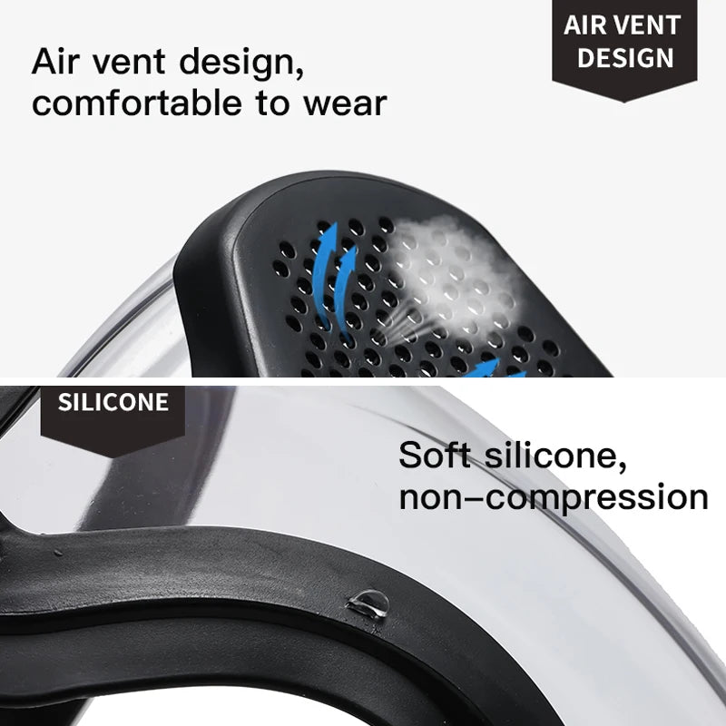Anti-Fog Full Face Shield with Filters for Work Protection and Safety Glasses