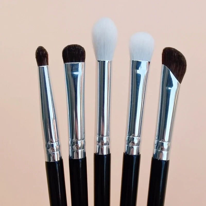 Eyeshadow Brush Set 5 Pcs Natural Hair Makeup Tools for Blending & Precision