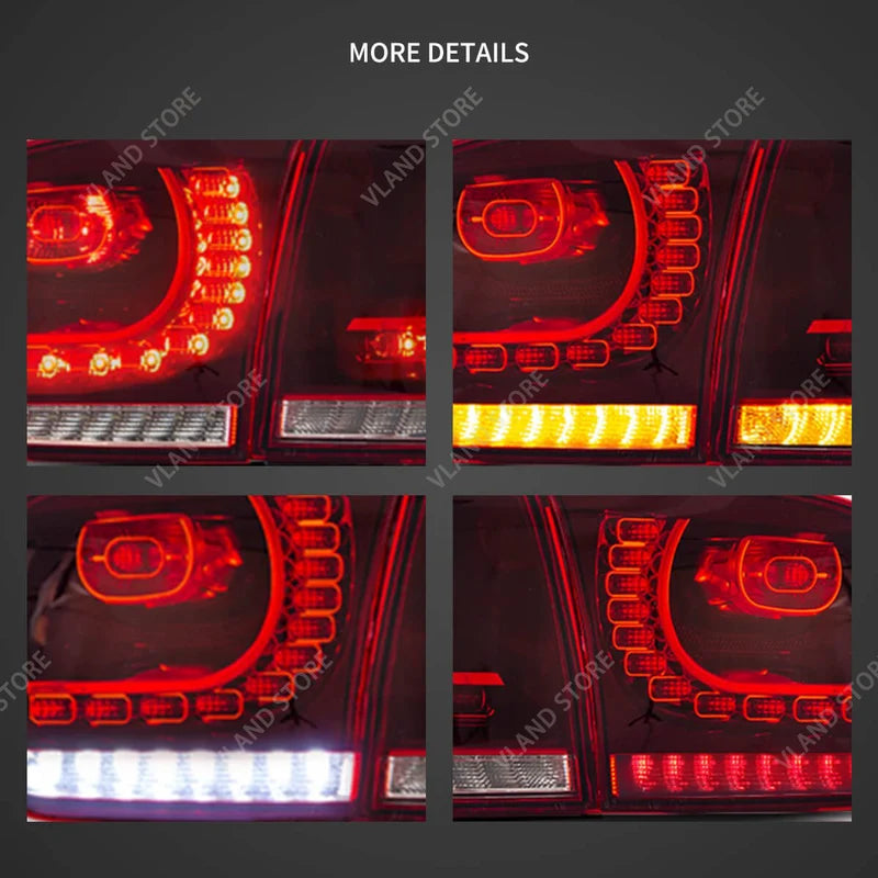 Golf MK6 Hatchback LED Tail Lights with Sequential Turn Signal Set of 2