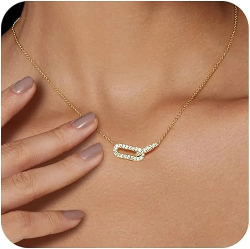 Minimalist Zircon Pendant Necklace for Women - Geometric Luxury Jewelry
