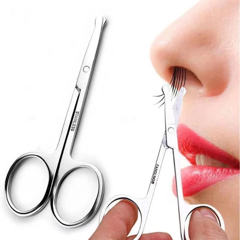 Nail and Eyebrow Scissors with Cuticle Trimmer for Women - Facial Hair Removal Tools