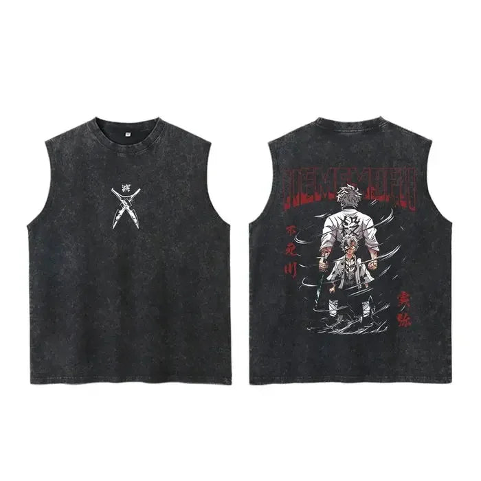 Anime Demon Slayer Tank Tops for Men Women Sleeveless Shirt Summer Oversized Gym Vest