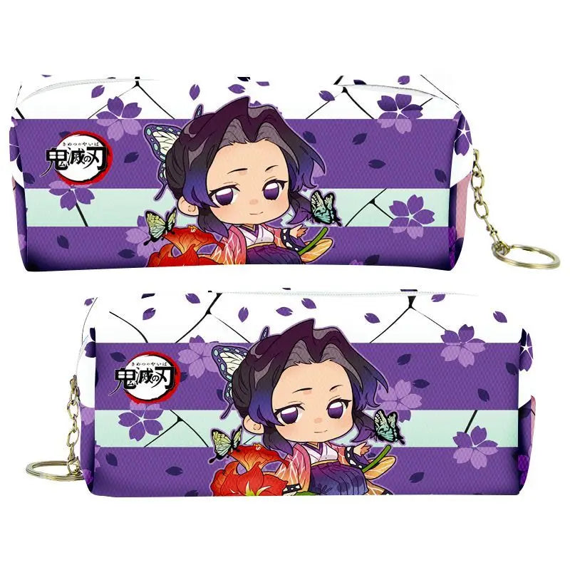 Cartoon Anime Coin Purse & Pencil Case for Stationery and Coins - Nezuko Mitsuri Butterfly Ninja