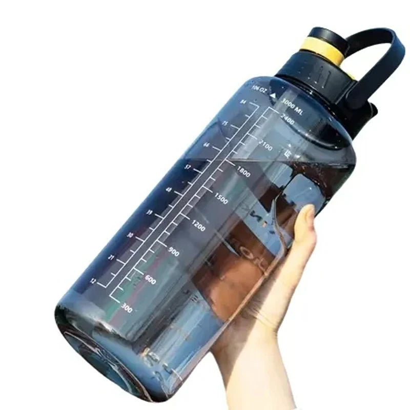 101oz/50oz BPA-Free Insulated Water Bottle with Time Marker, Straw & Lid