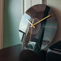 Modern Silent Glass Wall Clock - Large Decorative Watch for Living Room & Kitchen