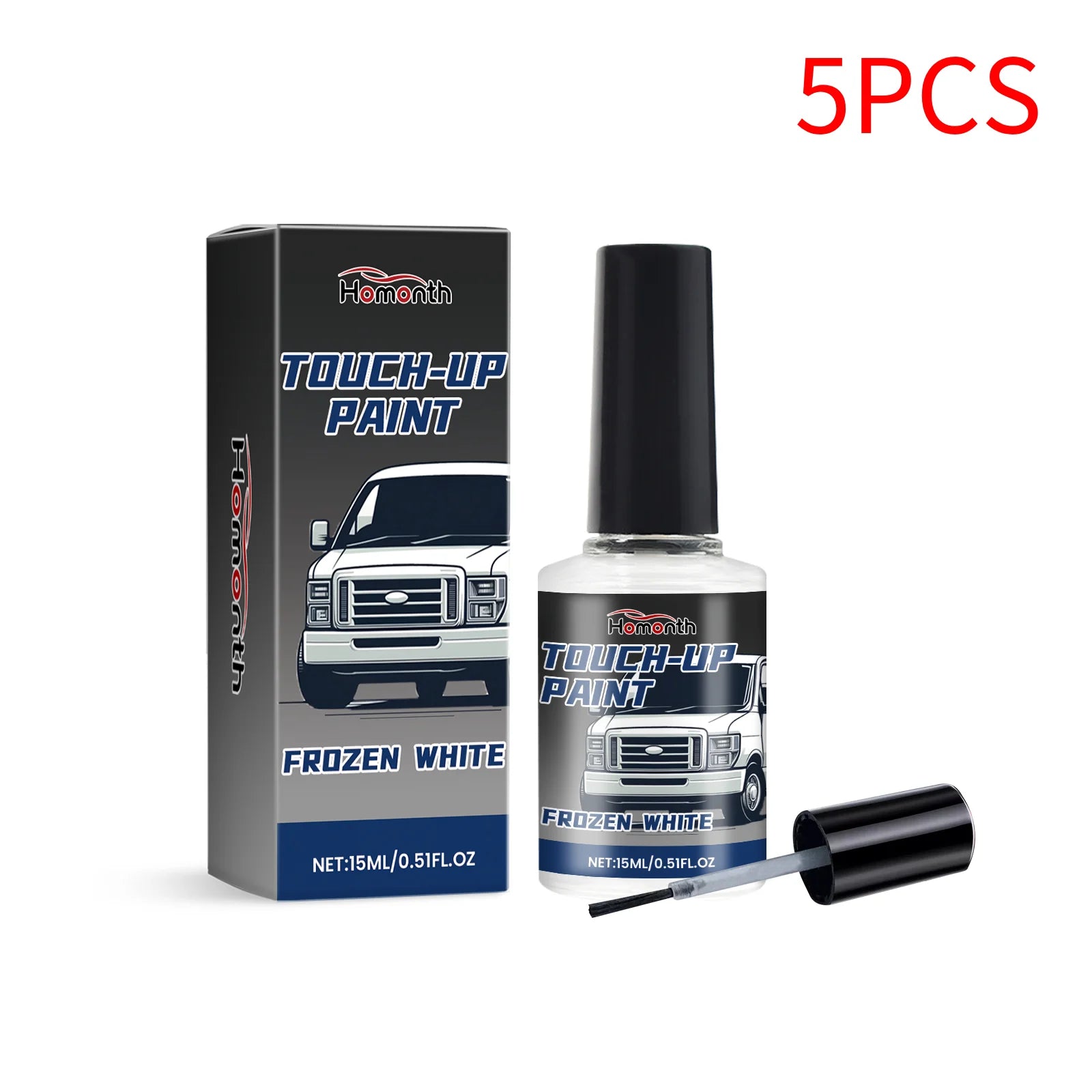 Car Touch-Up Paint Set - Pearl White Self-Brushing Scratch Repair 15/30/45/75ml