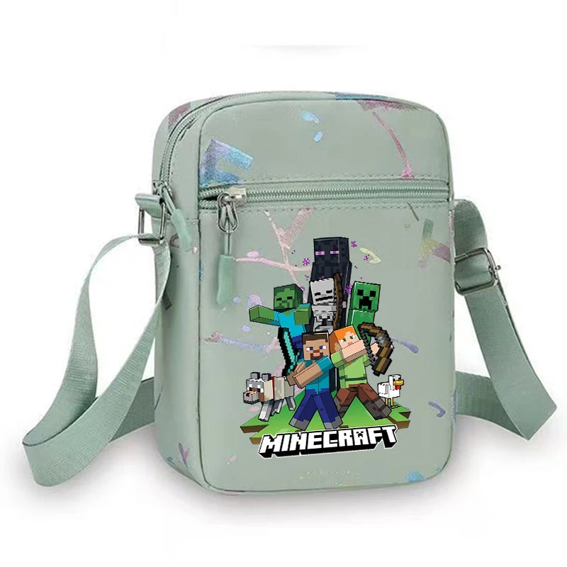 Game Themed Cartoon Shoulder Bag for Men - Style Crossbody Bag with Mobile Phone Storage