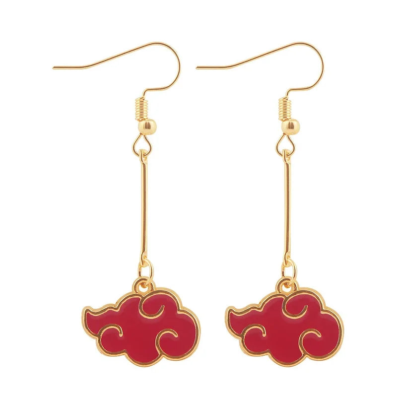 Anime Naruto Jewelry Drop Earrings Sharingan Akatsuki Pendant Accessories for Cosplay and Gifts