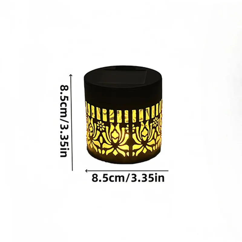 Solar Projection Wall Light Outdoor Garden Shadow Decor Waterproof Metal Sconce