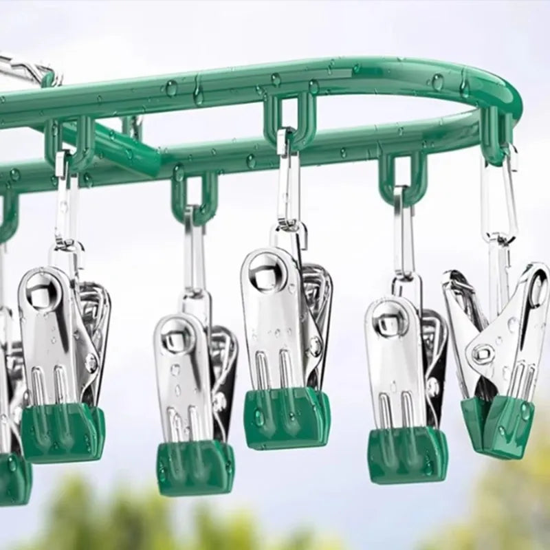 Stainless Steel Clothes Drying Rack Multi-Purpose Household Storage Organizer
