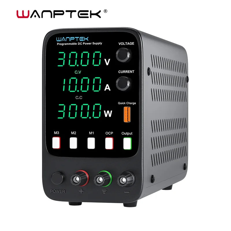 Wanptek Adjustable DC Power Supply 30V 10A Lab Bench Voltage Regulator