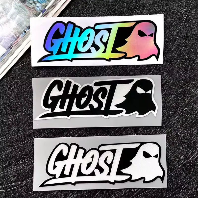 Halloween Ghost Motorcycle Reflective Vinyl Decal Waterproof Car Sticker Set