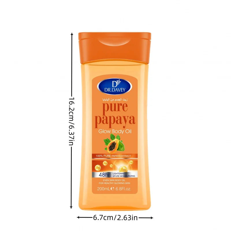 Papaya Body Oil for Skin Glow and Massage - Natural Essential Oil Blend