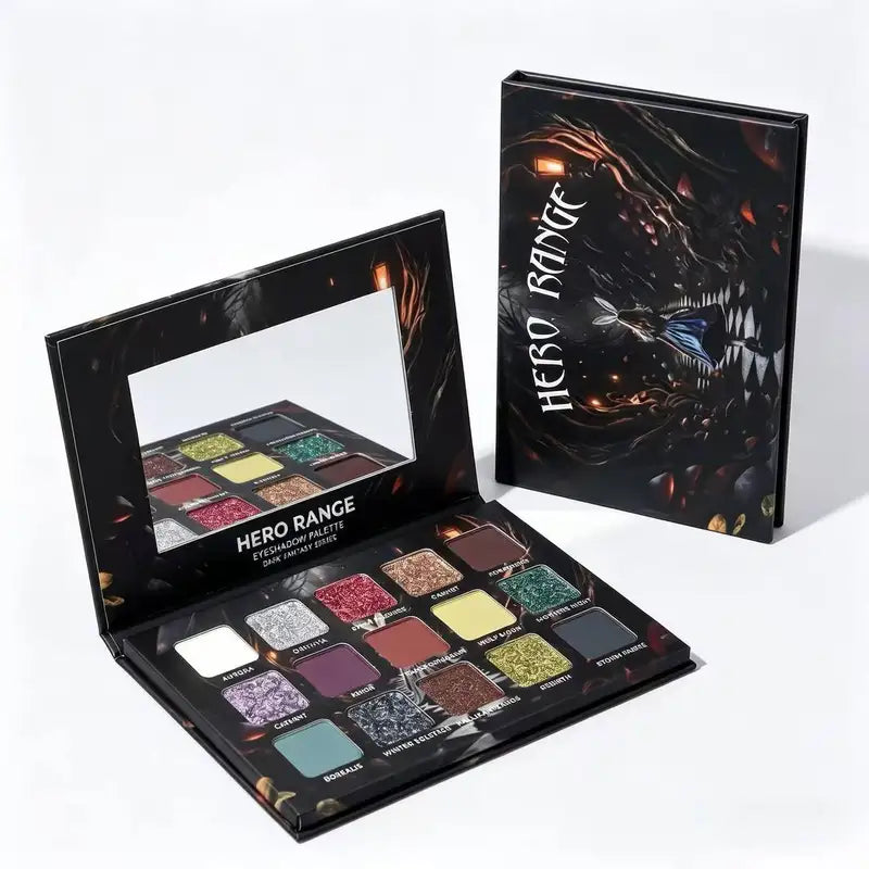Herorange Eyeshadow Palette 15 Shades Matte Metallic Glitter Smoky Eye Makeup for Beginners