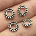 40pcs Small Spacer Beads Jewelry Charms DIY Accessories Silver Tone