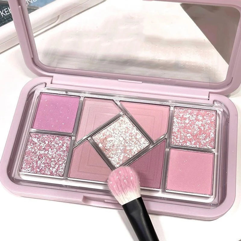Colorful Low Saturation Eyeshadow Palette with Matte & Shimmer Shades - Natural Waterproof Makeup Set