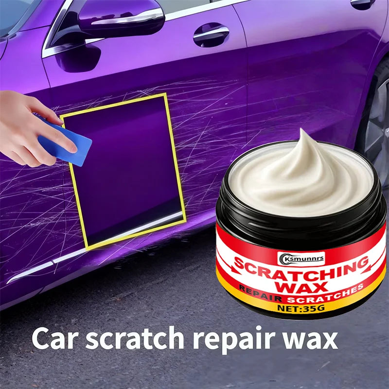 Car Scratch Repair Wax with Sponge Pad - 35G Blemish & Paint Protection