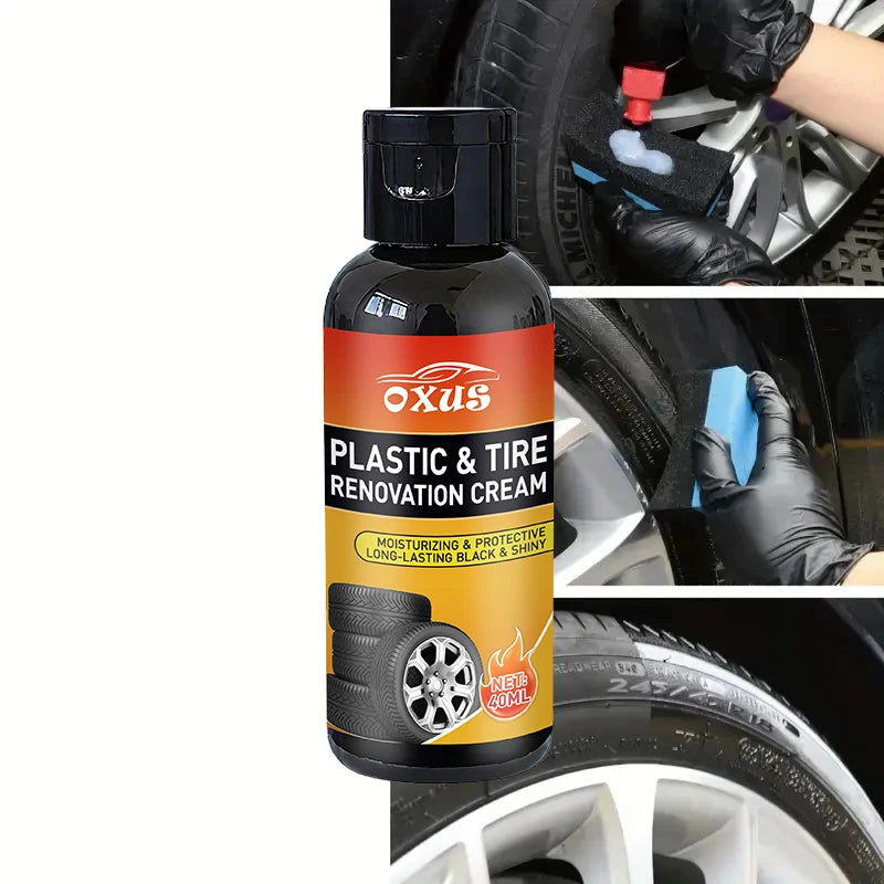 Car Tire Shine & Retread Wax - Durable Gloss Enhancer and Blackening Care
