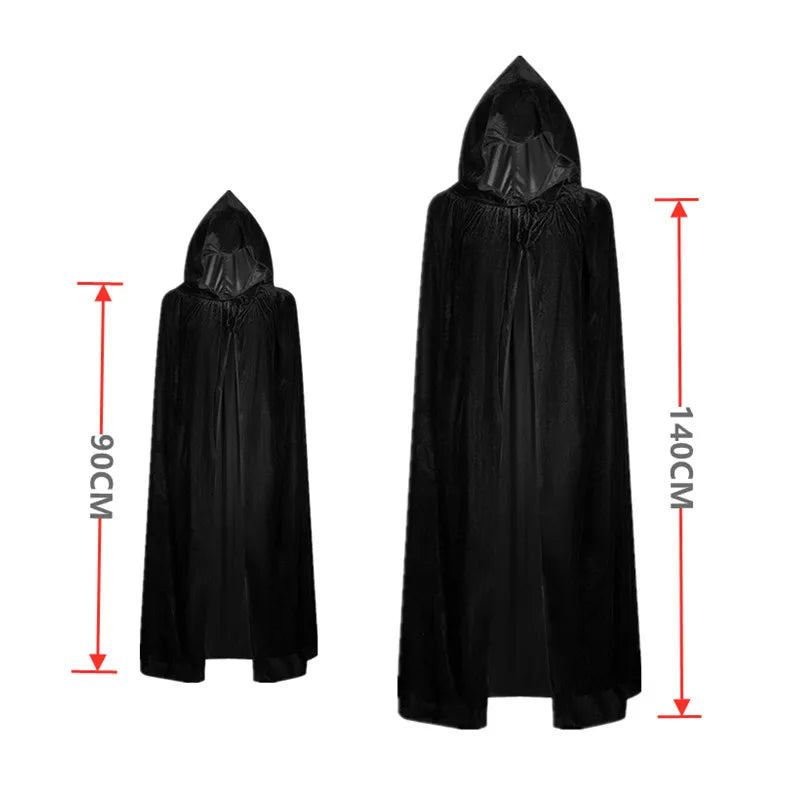 Kids Halloween Grim Reaper Costume with Robe Scythe & Glowing Glasses