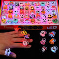 Halloween LED Light Up Rings 20/50 Pack Halloween Party Favors for Kids