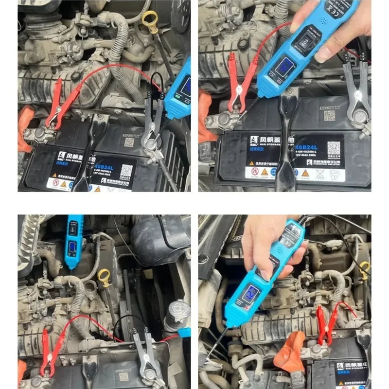 Automotive Circuit Tester with Voltage Display and LED Light - Car Electrical Probe Kit