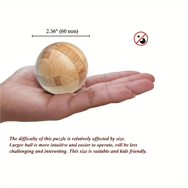 Wooden Puzzle Balls for Home Decor and Educational Gifts - Halloween, Christmas, Thanksgiving