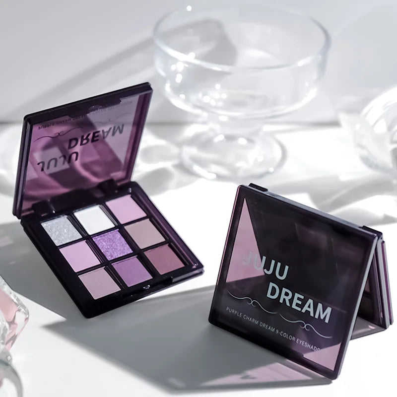 Purple & Violet Eyeshadow Palette with Matte and Shimmer Shades, Smoky and Pearlescent Finishes