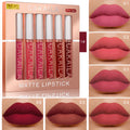 6-Color Liquid Matte Lip Gloss Set Waterproof Long-Lasting Velvet Lipstick
