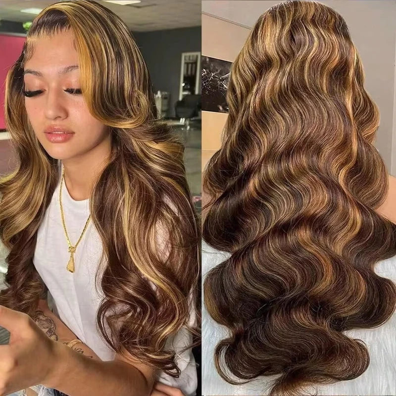 Long Human Hair Wigs with HD Transparent Lace Front Body Wave 13x4 13x6 18-46 Inch
