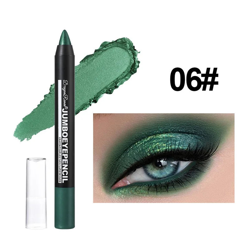 Long-lasting Waterproof Eyeshadow Pencil - 12 Color Options for Vibrant Eye Makeup